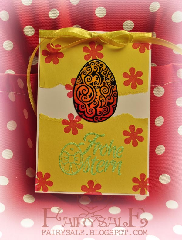 create an easter card with double embossing