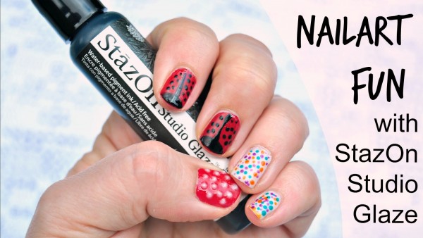 naildesign with StazOn Studio Glaze