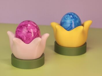 Eierbecher im Blumendesign als §D Druck Vorlage auf Makerworld von Elvenprints